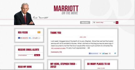 Marriott blog creates connections