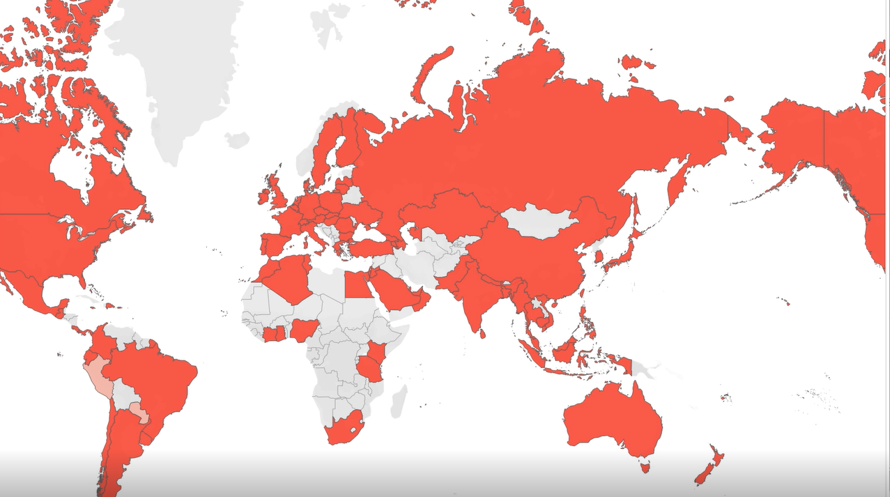 Travel Health Index World On Lockdown